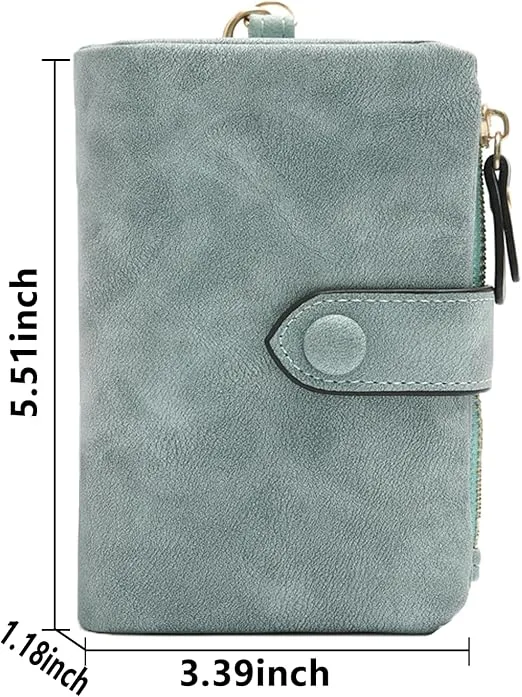 Matte Finish Women's Short Trifold Wallet, Cute Minimalist Style, Multi Card Holder Ladies Purse view 4