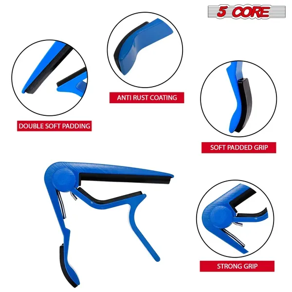 5 Core Capo 4 Pcs Acoustic Electric Guitar 6 String Kapo Clip For Banjo Mandolin Ukulele view 8