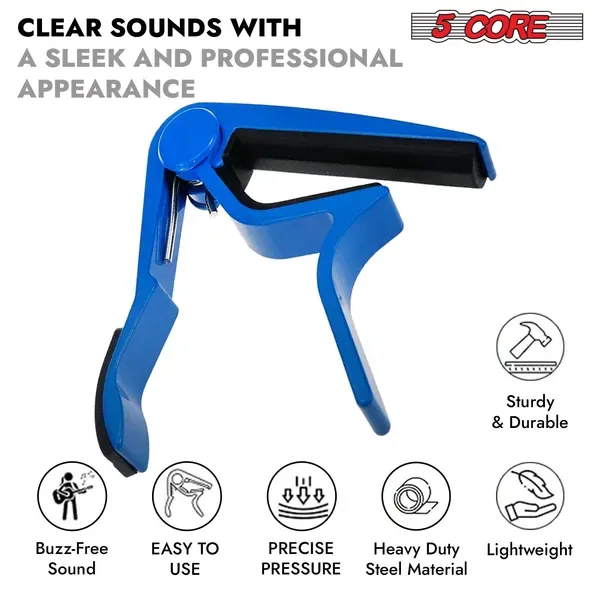 5 Core Capo 4 Pcs Acoustic Electric Guitar 6 String Kapo Clip For Banjo Mandolin Ukulele view 3
