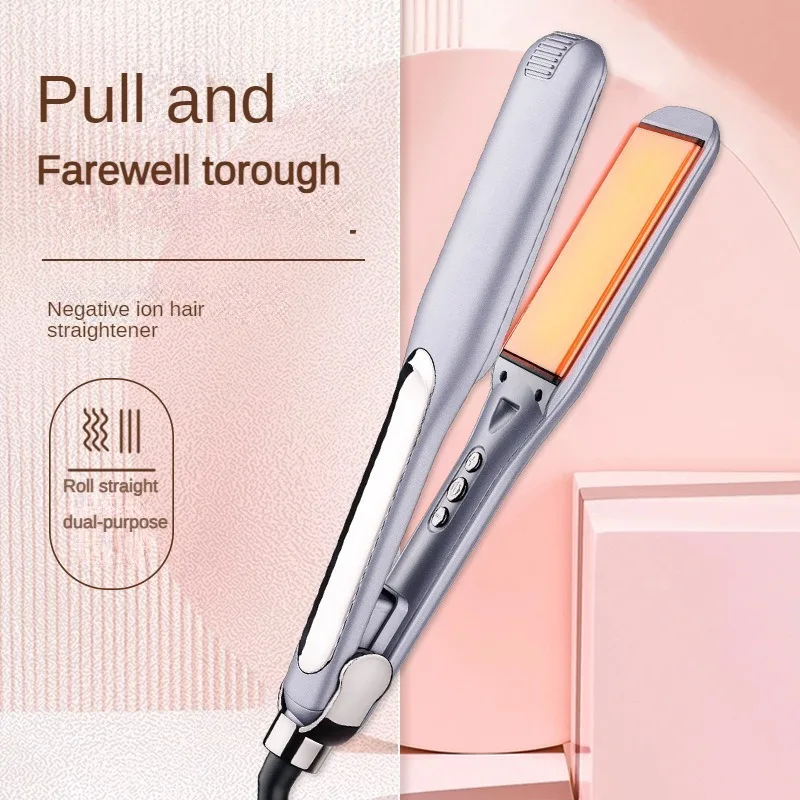 Ceramic Hair Straightener With Smart LCD Display,30s Fast Heat Up, 450F Adjustable Temperature, Ionic Frizz Control view 2