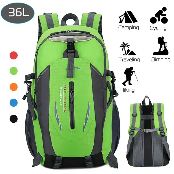 36L Outdoor Backpack Waterproof Daypack Travel Knapsack For Hiking Camping Picnic Travel School Spring Summer view 1