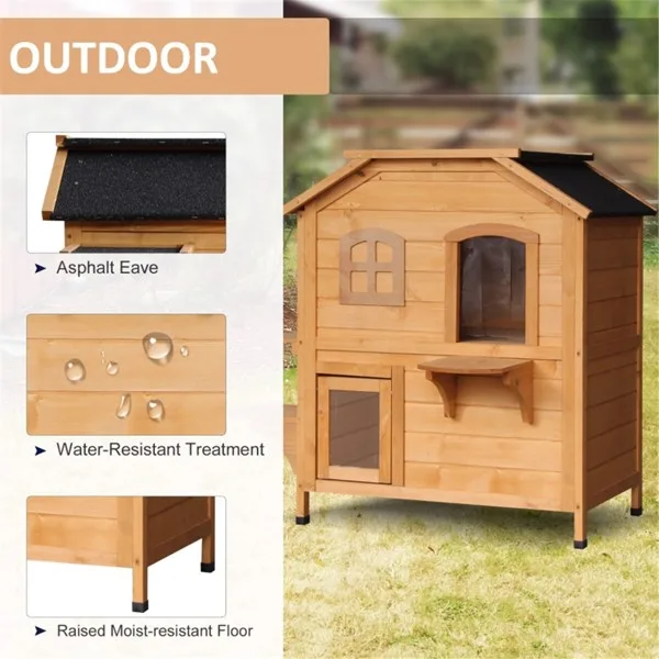 Wooden Cat House view 7