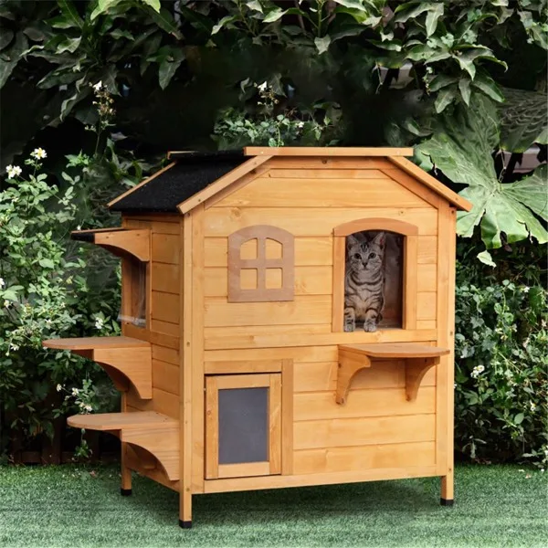 Wooden Cat House view 6
