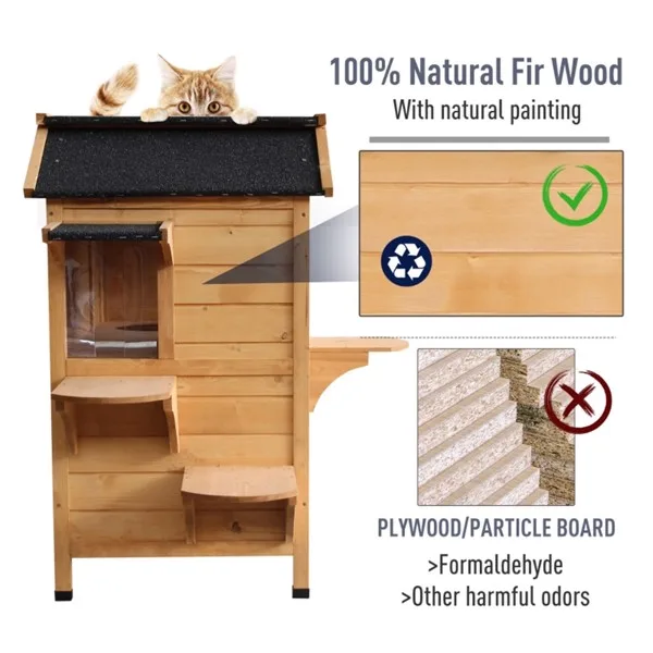 Wooden Cat House view 5