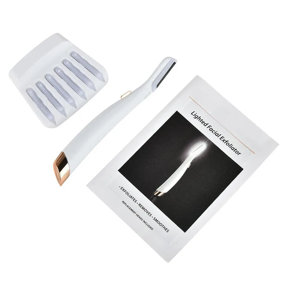 Electric Facial Hair Remover & Eyebrow Trimmer With LED Light view 4