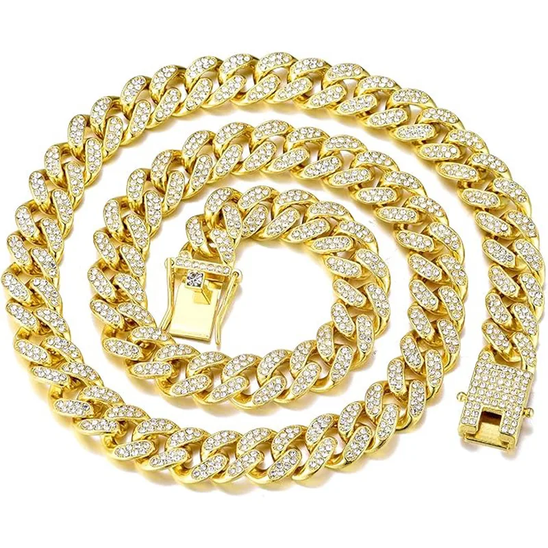 13mm Width Football Pendant Necklace,Full Diamond Eye Of Horus Cross Pendant Necklace, 3D Diamond Gold Zinc Alloy Stainless Steel Religious view 3