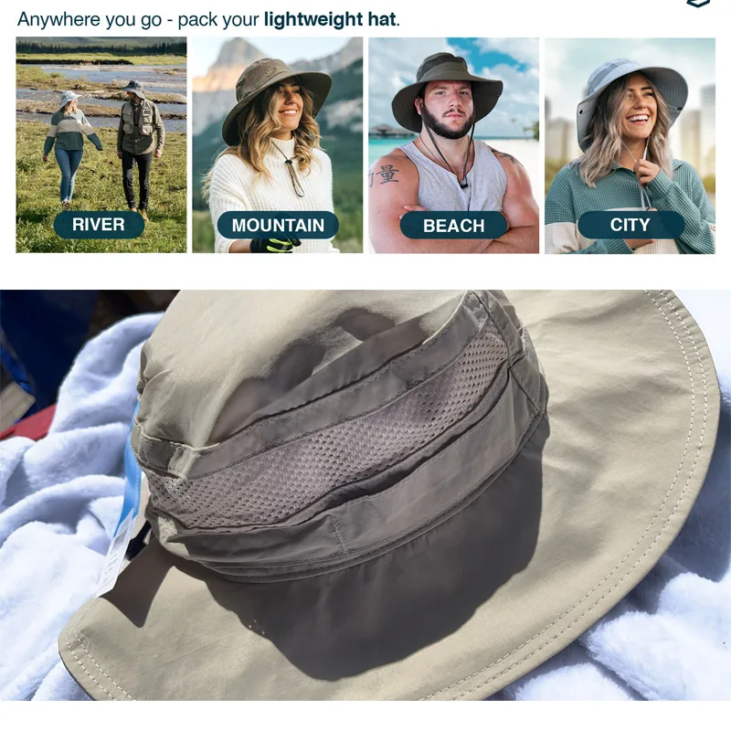 Breathable Wide Brim Sun Hat For Men & Women ,UV Protection Bucket Hat For World Cup, Stadium Games, And Outdoor Sports view 2