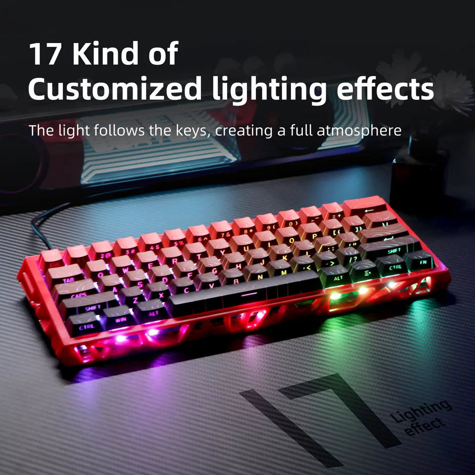 NJ61 Hollow Single-Mode Mechanical Keyboard view 1
