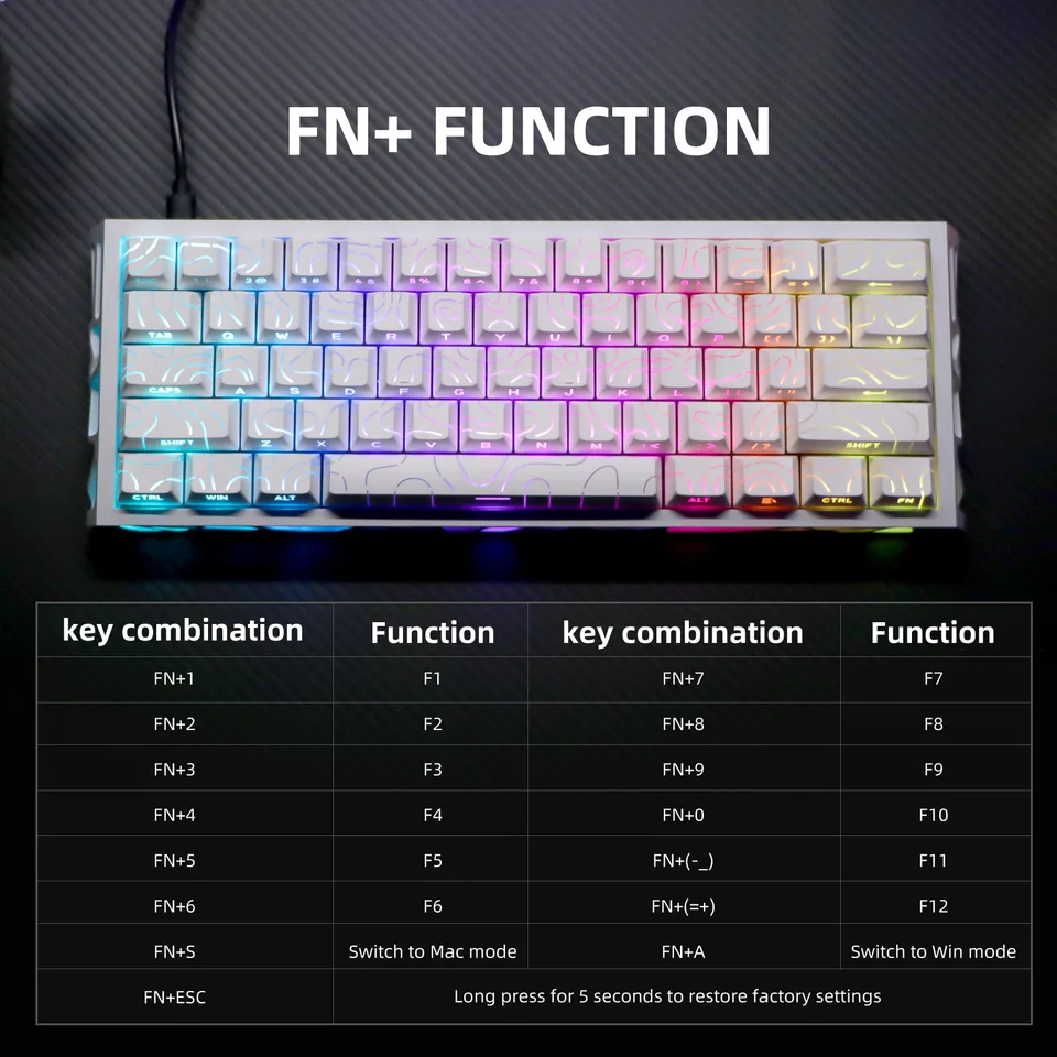 NC61 Magnetic Shaft Single-Mode Mechanical Keyboard view 14