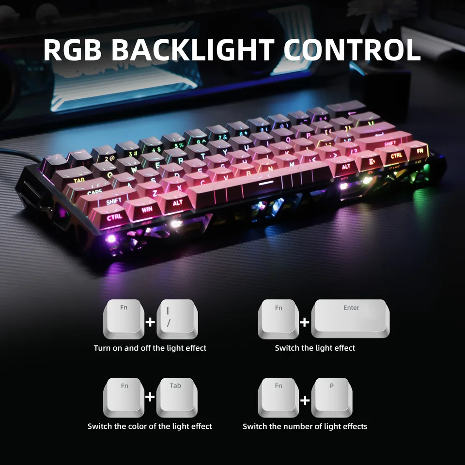 NC61 Magnetic Shaft Single-Mode Mechanical Keyboard view 4