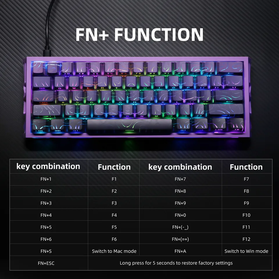 NC61 Magnetic Shaft Single-Mode Mechanical Keyboard view 17