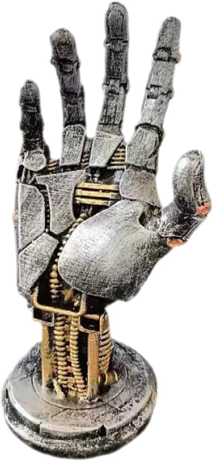 Creative Mechanical Hand Staue, Gaming Controller Holder Stand, Headphone Holder, Necklace Holder, Robot Hand Sculpture, Hand Crafts view 1