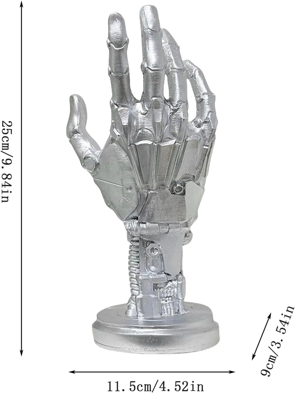 Creative Mechanical Hand Staue, Gaming Controller Holder Stand, Headphone Holder, Necklace Holder, Robot Hand Sculpture, Hand Crafts view 11