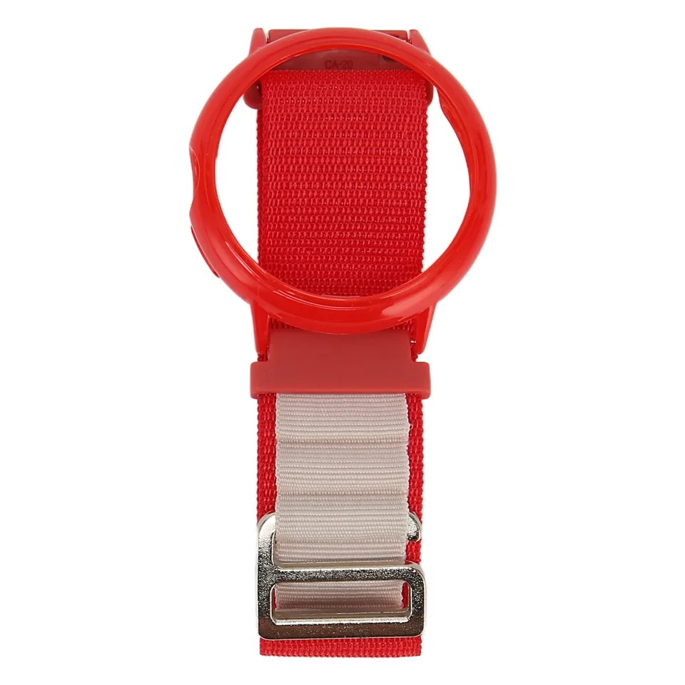 Stretch Nylon Woven Loop Watch Band Strap With Plastic Protective Bumper Case Fit For Google Pixel Red White And Red Case view 1