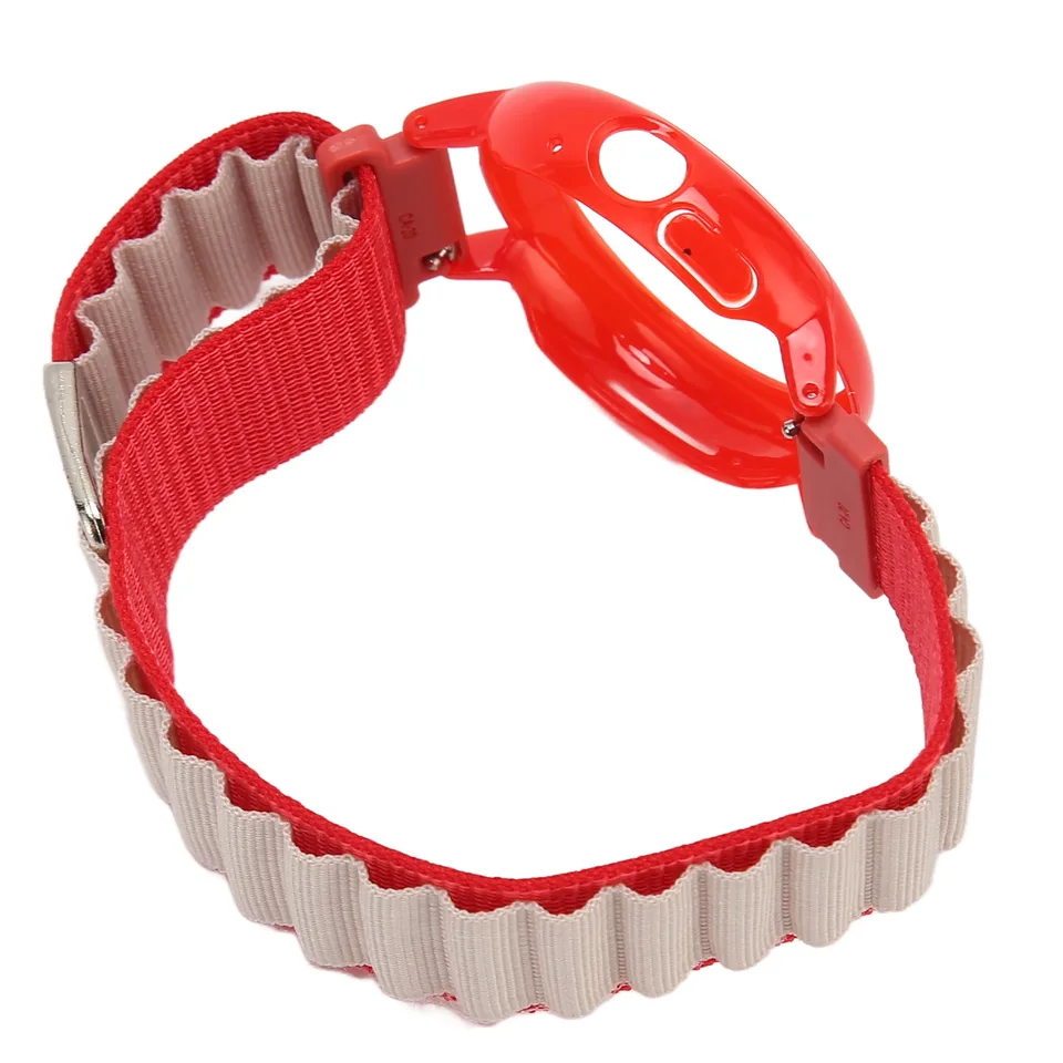 Stretch Nylon Woven Loop Watch Band Strap With Plastic Protective Bumper Case Fit For Google Pixel Red White And Red Case view 5