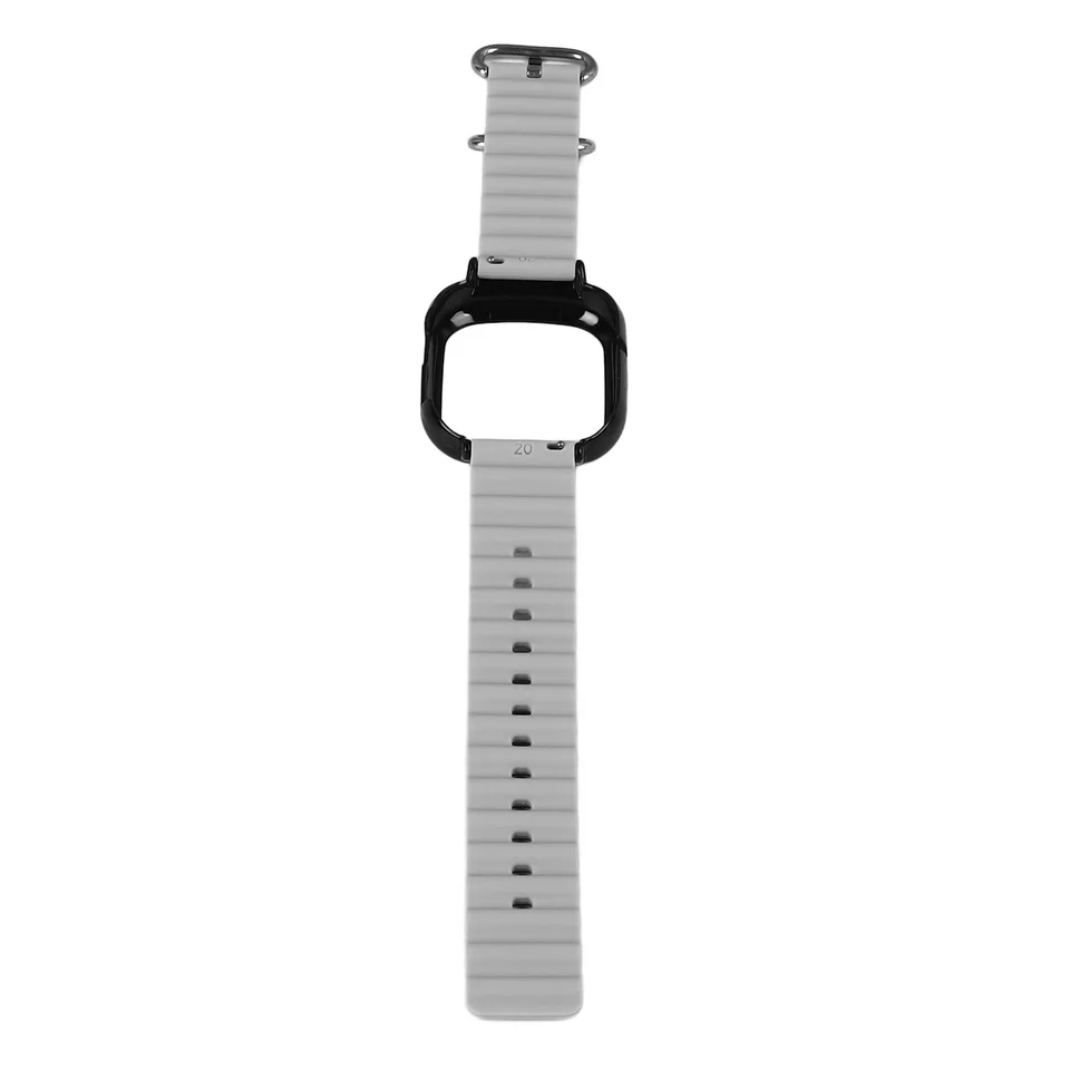 Watch Silicone Strap With Built In PC Case Fashionable Adjustable Wristband For Honor 4 Gray view 2