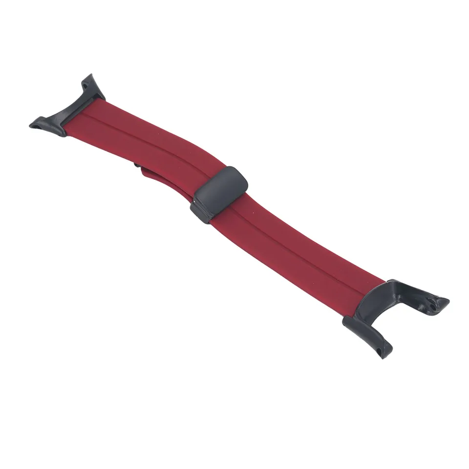 Magnetic Watch Band For Suunto Ambit 1 2 2S 2R 3 Sport 3 Peak Adjustable Waterproof Folding Clasp Magnetic Clasp Loop Strap Wine Red view 4