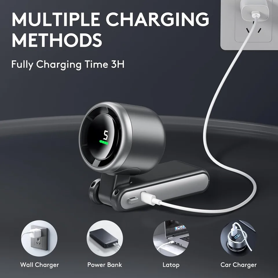 3 IN 1 Portable Handheld Turbo Fan, 5 Gear Wind,2500mAh Battery,World Cup USA Soccer Fan Portable Fan For Stadium Games view 2