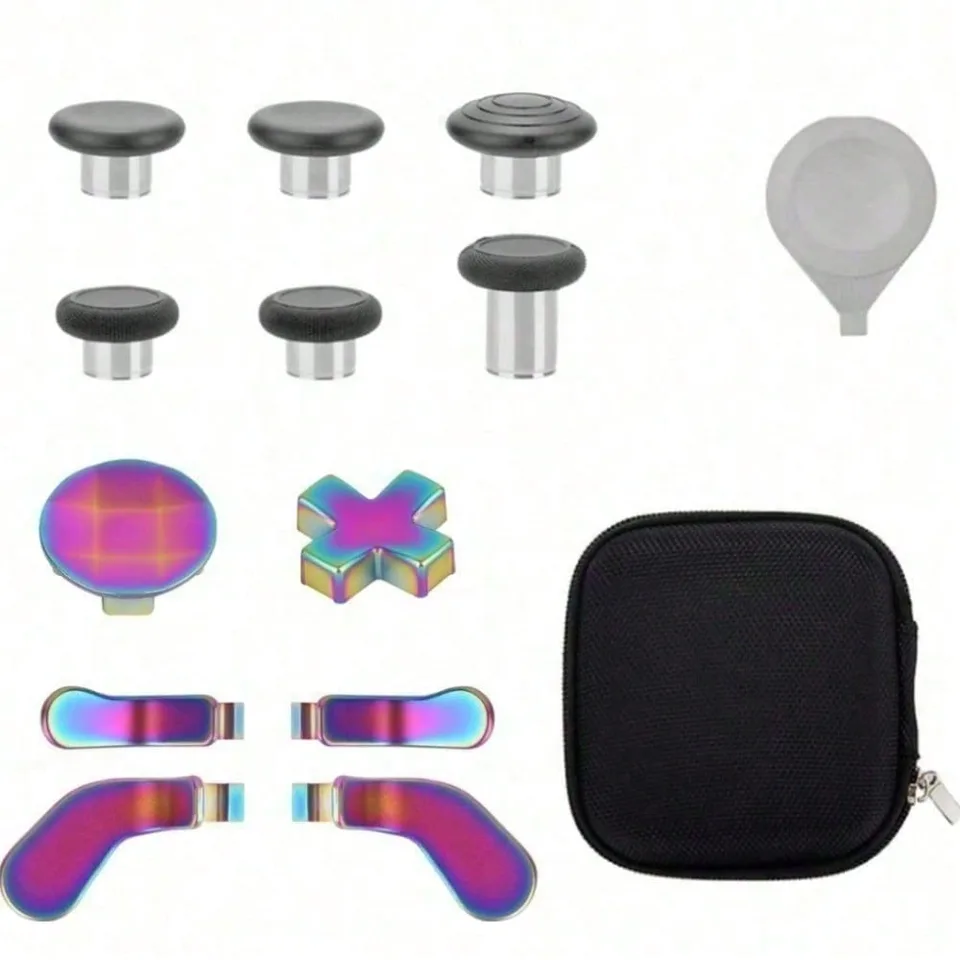 Elite 13 In 1 Metal Thumb Sticks Series, 2 Controller Accessory Sets, Gaming Accessory Replacement With Metal Mod 6 Swap Joysticks, 4 view 16