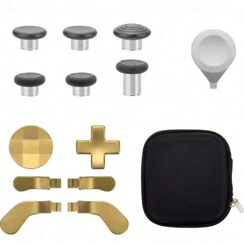 Elite 13 In 1 Metal Thumb Sticks Series, 2 Controller Accessory Sets, Gaming Accessory Replacement With Metal Mod 6 Swap Joysticks, 4 view 15