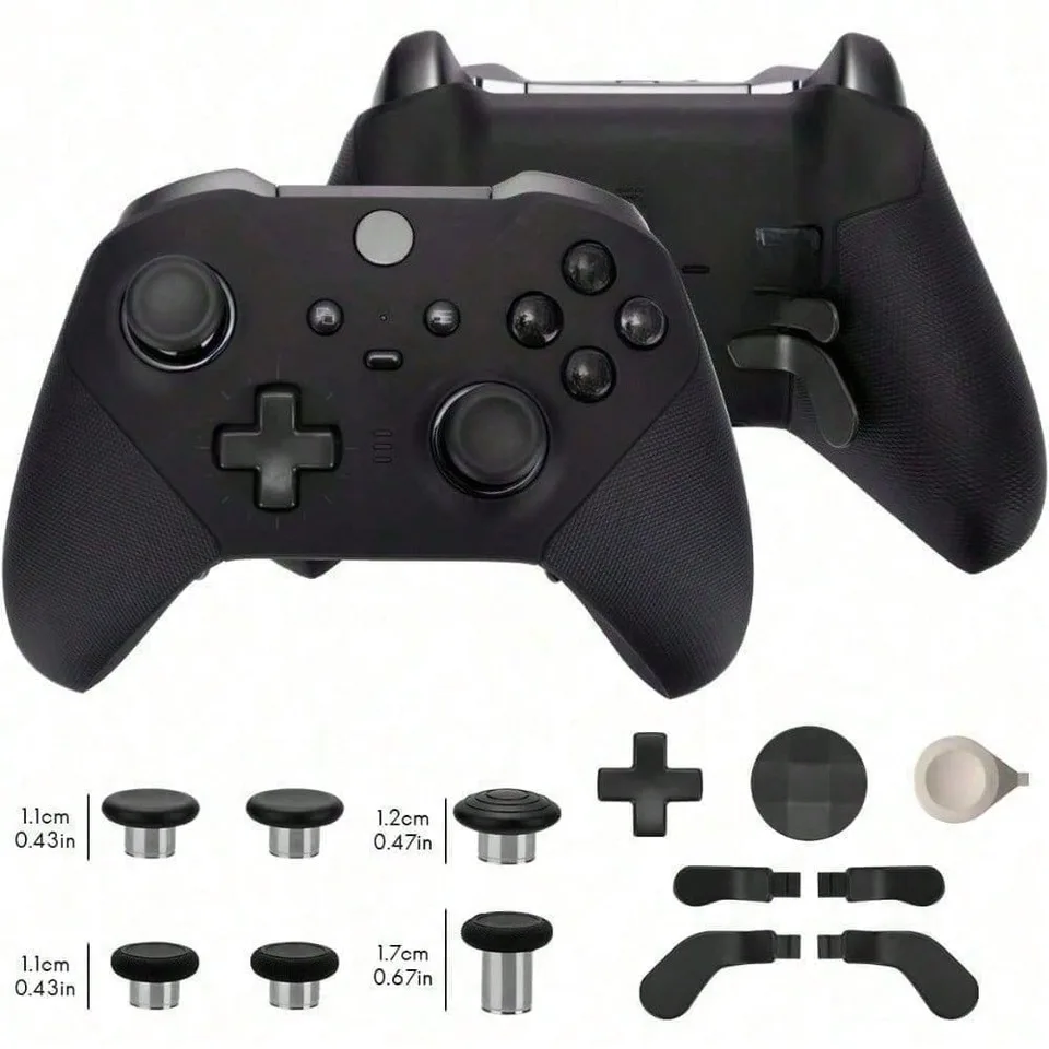 Elite 13 In 1 Metal Thumb Sticks Series, 2 Controller Accessory Sets, Gaming Accessory Replacement With Metal Mod 6 Swap Joysticks, 4 view 2