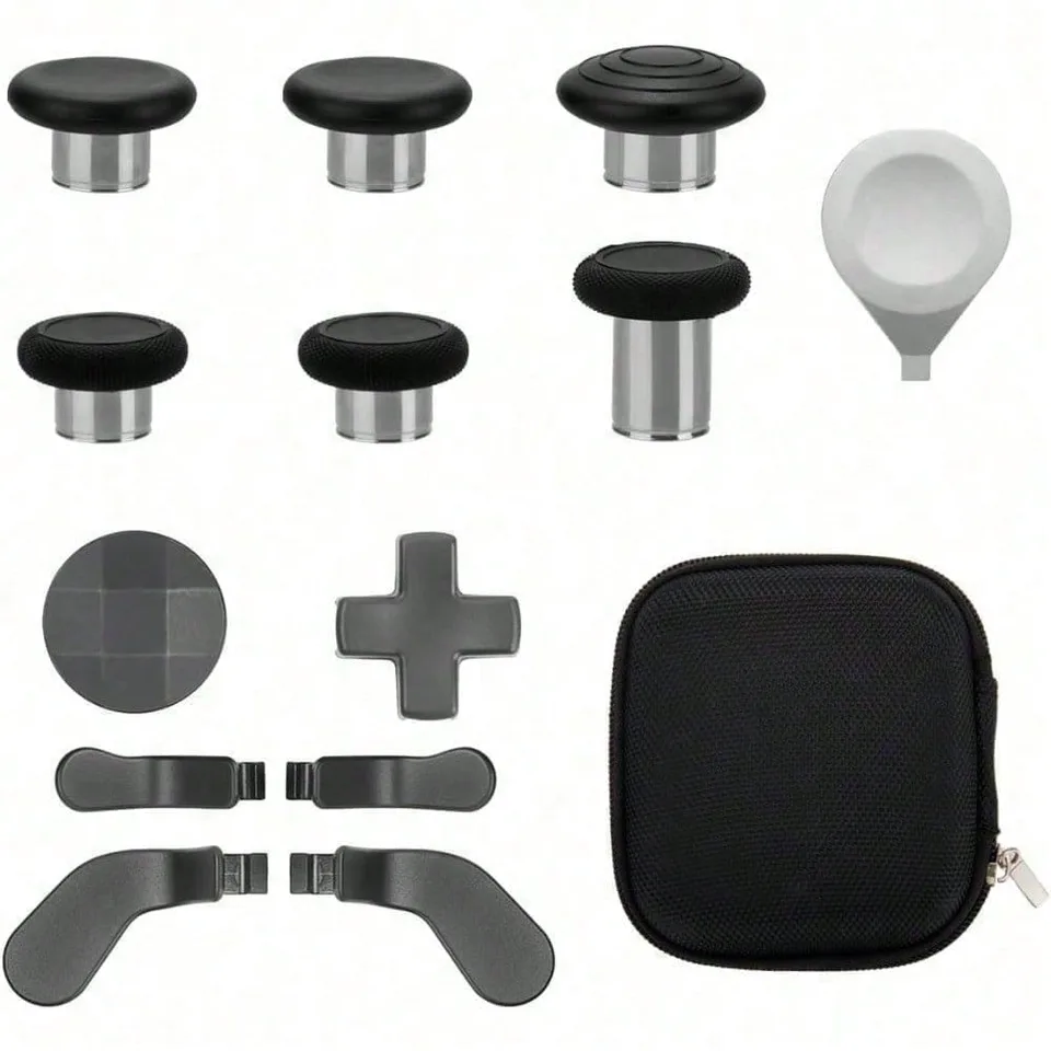Elite 13 In 1 Metal Thumb Sticks Series, 2 Controller Accessory Sets, Gaming Accessory Replacement With Metal Mod 6 Swap Joysticks, 4 view 1