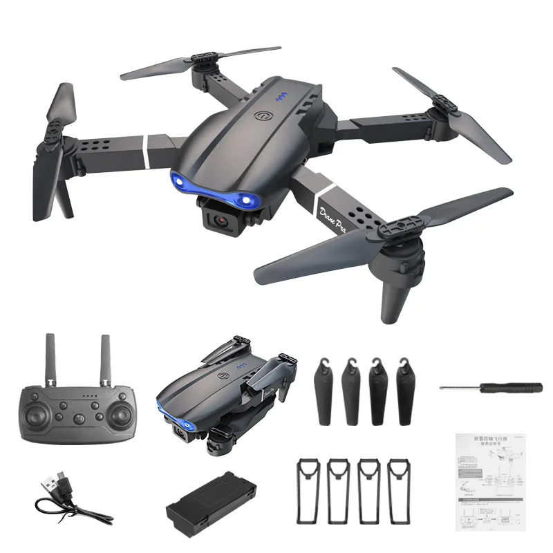 E99 Pro - Dual Camera - Dual Electric Drone--biack view 3