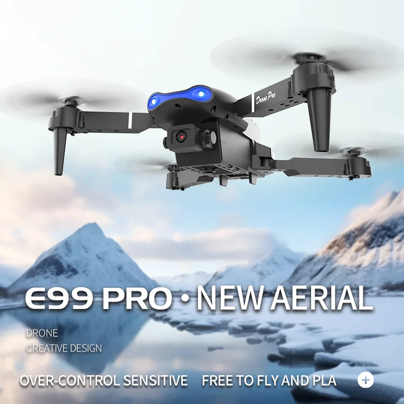 E99 Pro - Dual Camera - Dual Electric Drone--biack view 4