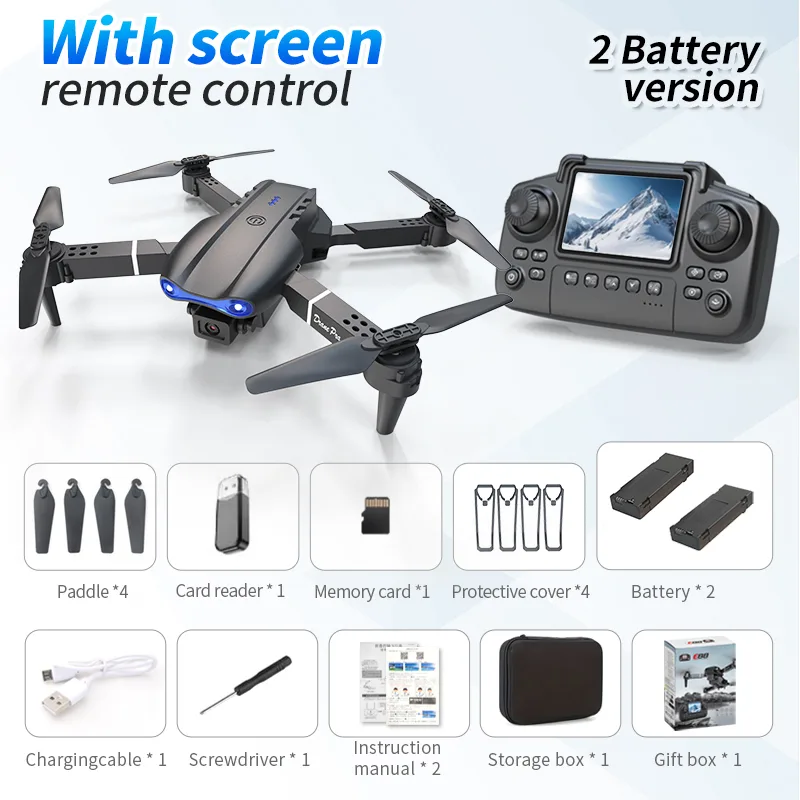 E99 Pro Screen Control Dual Electric Drone view 2