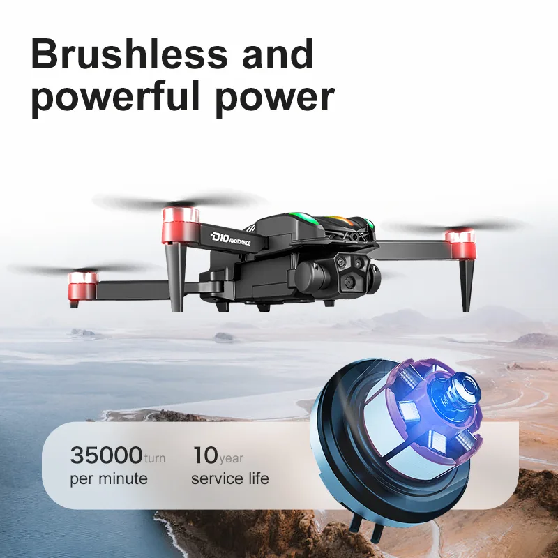 D10 Black Single Electric Drone view 10