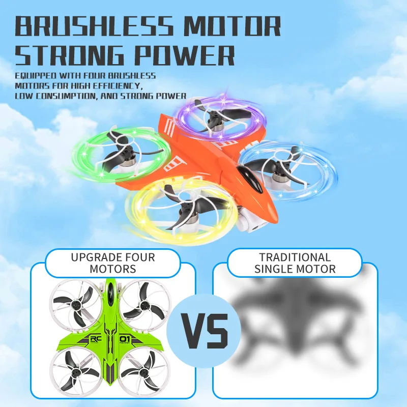 X3-2.8-inch Screen Control - Dual Electric Drone--Orange view 9