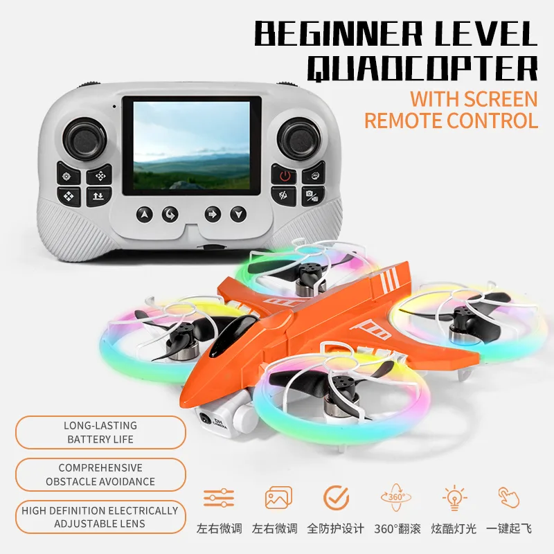 X3-2.8-inch Screen Control - Dual Electric Drone--Orange view 1