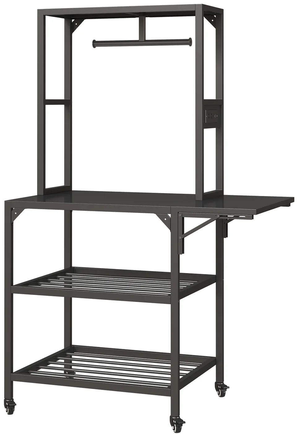 3D Printer Stand, Heavy Duty 3D Printer Table Stand With Filament Storage Rack, T-Shaped Spools Holder Rack With Wheels,3D Printer Workbench view 2