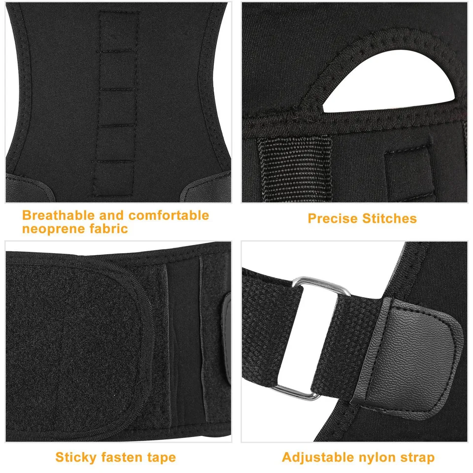 Unisex Posture Corrector Support Magnetic Lumbar Back Posture Support Belt Adjustable Upper Back Braces Clavicle Shoulder Brace Belt Pain Relief Therapy view 2