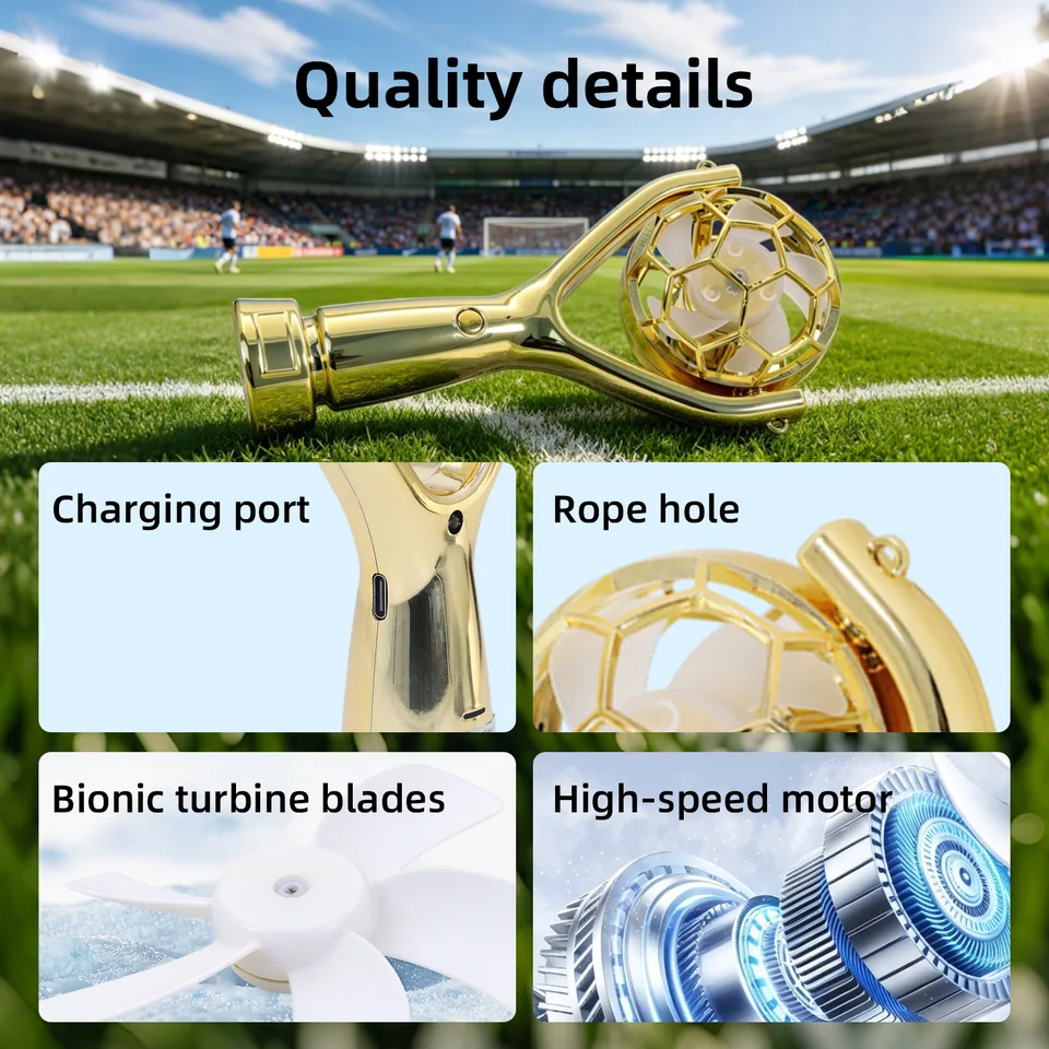 Golden Cup Fan Li-On Rechargeable view 2