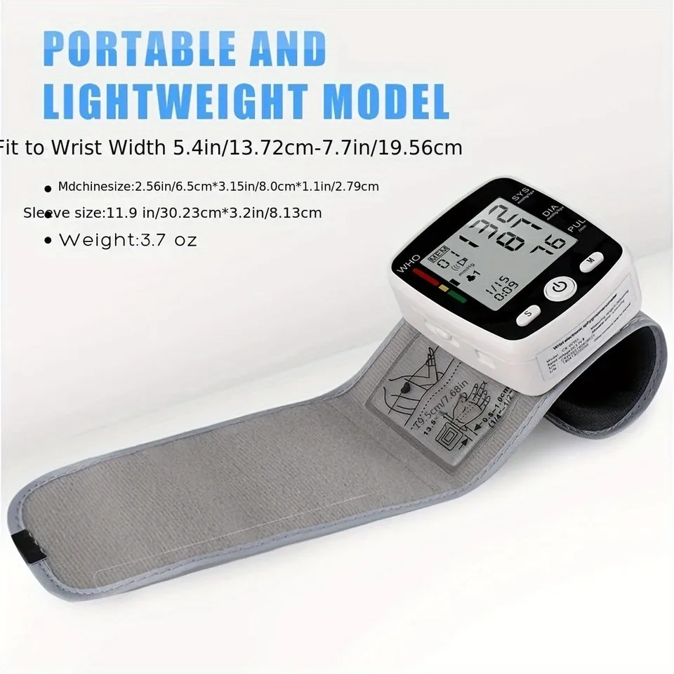 Wrist Blood Pressure Monitor With USB Charging  2 X 90-Reading Memory  Cuff Included FDA Certified view 3