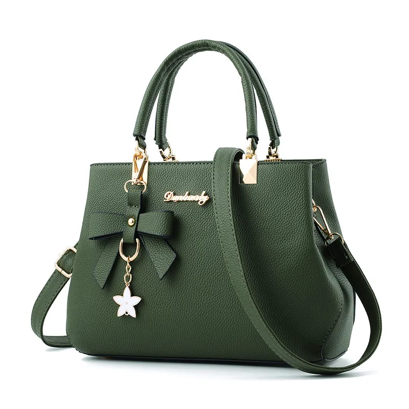 Top-handle Handbags Purse For Women Small Satchel PU Leather Shoulder Crossbody Bag With Bowtie Pendant view 11