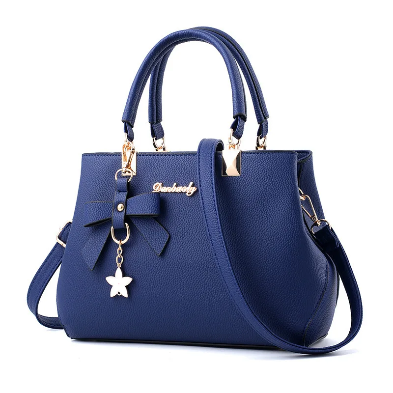 Top-handle Handbags Purse For Women Small Satchel PU Leather Shoulder Crossbody Bag With Bowtie Pendant view 9