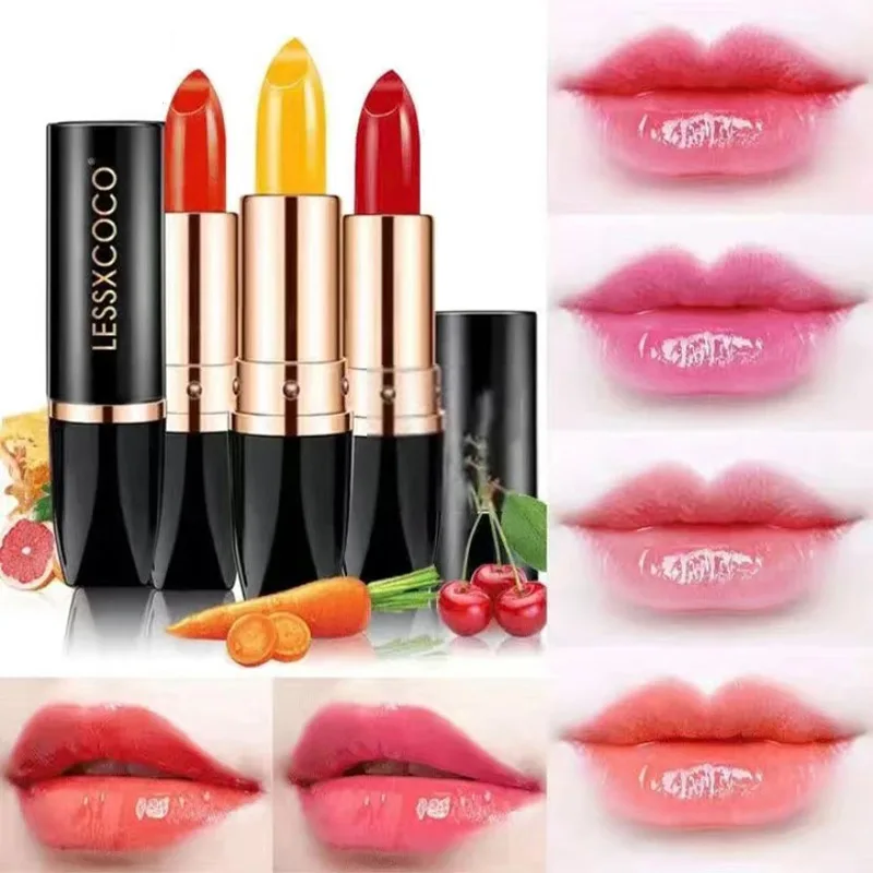 3PCS Color Changing Lipstick Set, Temperature & PH Sensitive, Long Lasting Moisturizing Lip Balm Gift Box For Women view 3