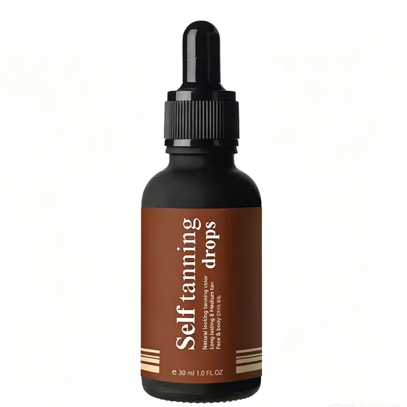 Organic Self Tanning Drops - 30ml Self Tanning Serum For Face & Body, Buildable Natural Sunless Tan, Vegan & Paraben-Free view 2