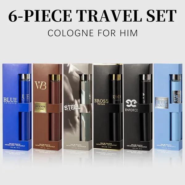 6pcs Set, 1.18fl.oz 35ml Each Bottle, Men's Eau De Toilette Spray, Long-Lasting Perfume, 6 Different Scent, Perfect For Dating, Daily Life, Parties, Gift Giving view 3
