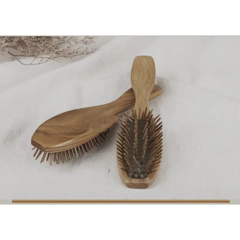 Natural Green Sandalwood Massage Comb, Hair Comb view 4