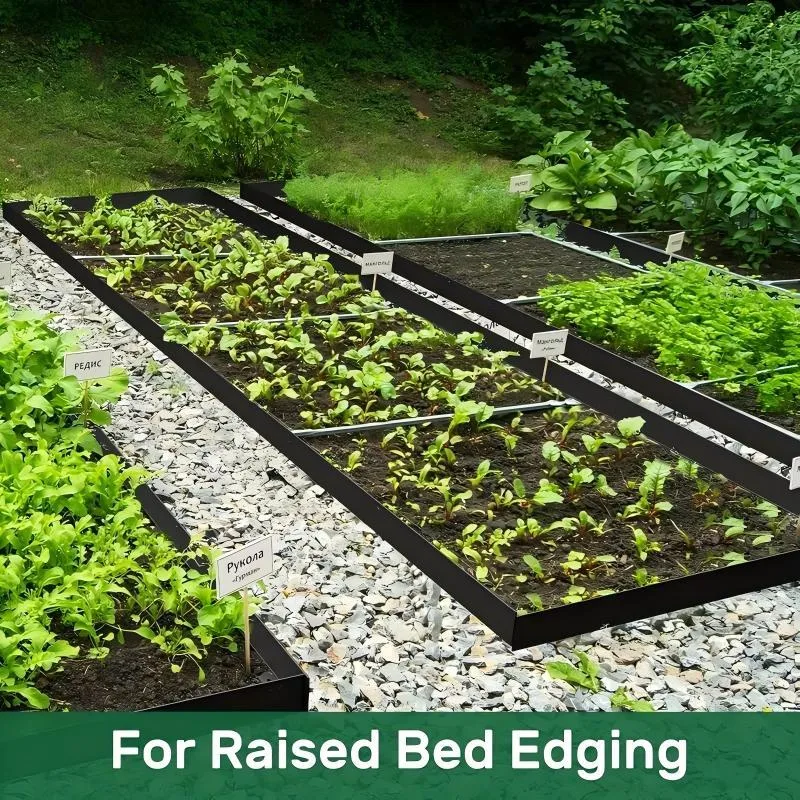 Landscape Edging With Anchoring Spikes No-Dig Garden Edging Kit Flexible Plastic Supplies For Flower Beds, Patios, Lawns, Pavers, And Paths view 2