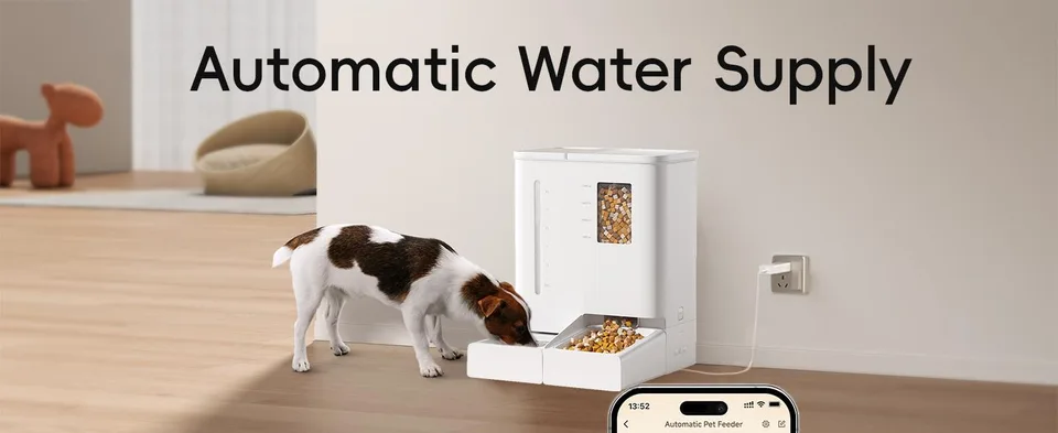 Waithem Wi Fi Automatic Pet Feeder & Waterer 2-in-1 Set App-Controlled, 2-Week Capacity, Detachable &Washable, Moisture-Proof view 4