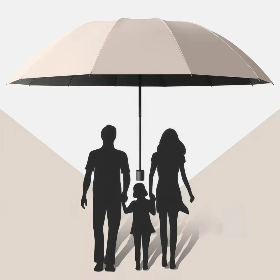Double Umbrella, 12-rib Reinforced, Windproof And Waterproof, A Must-have Multi-functional Umbrella For Heavy Rain.