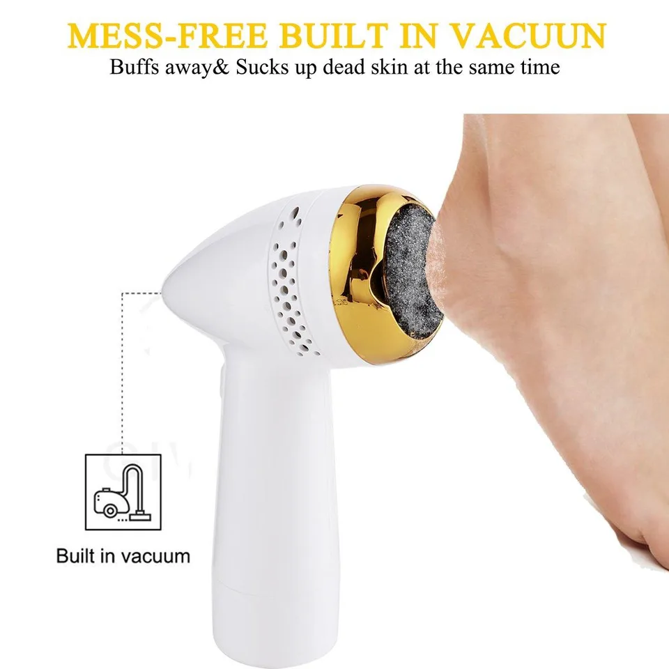 Electric Foot Polisher With Vacuum Cleaning Function For Exfoliating, Removing Dead Skin And Calluses.