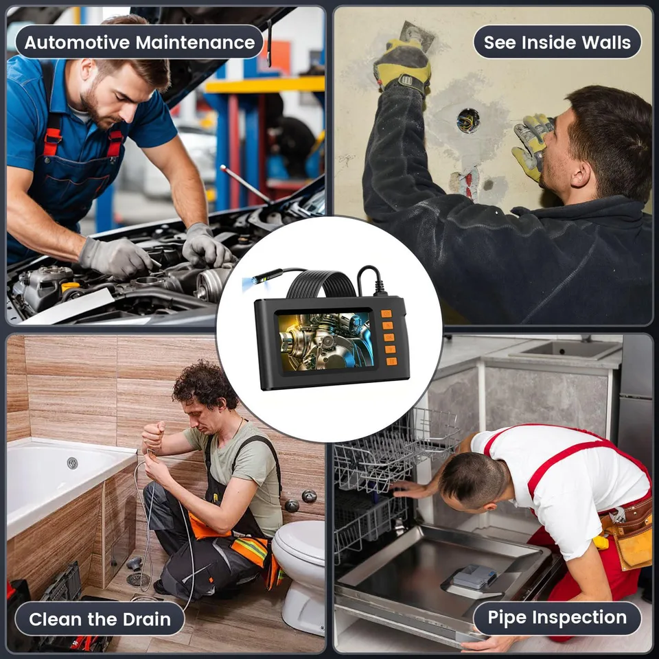 Dual-Lens Endoscope With Light, 4.3-Inch Screen, 32GB Memory Card, 16.5 Feet view 7
