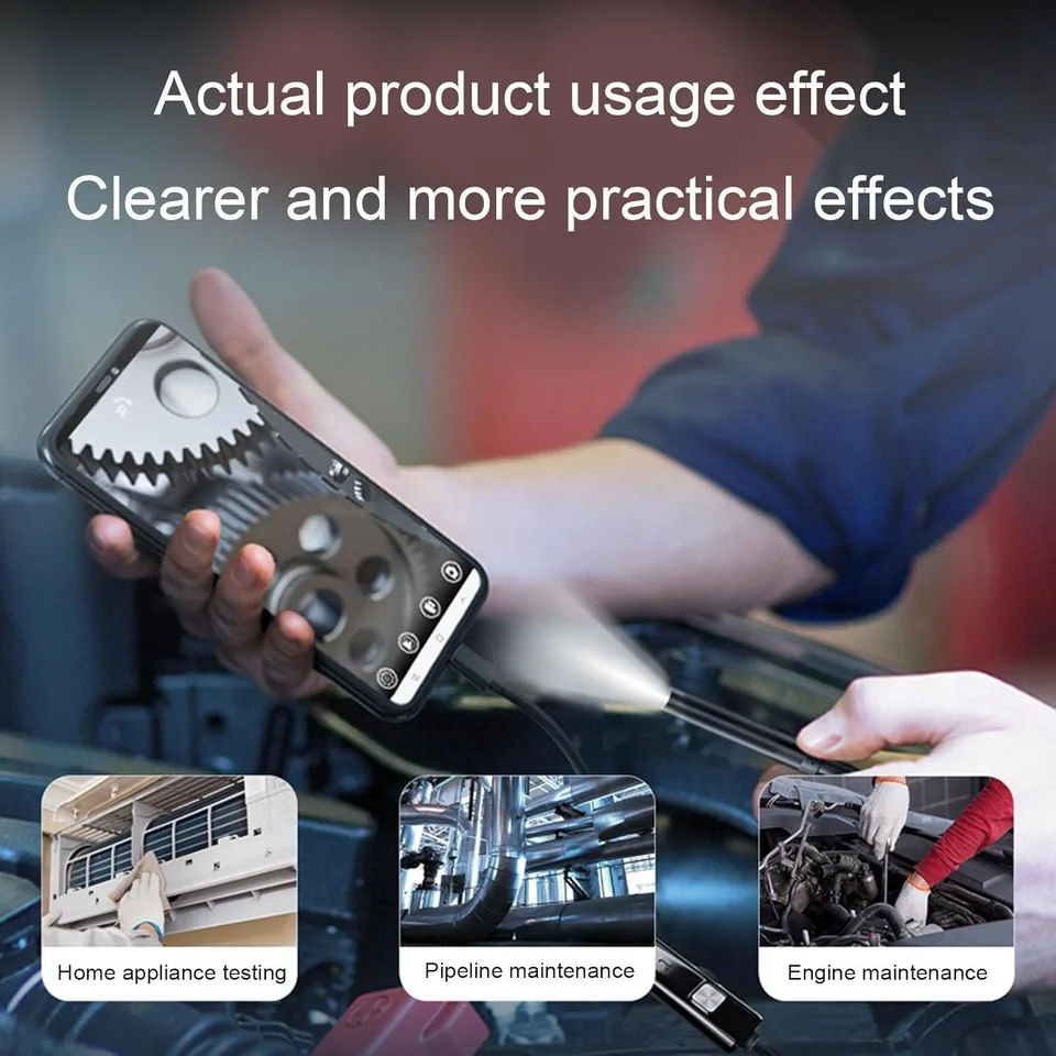 Dual-Lens Endoscope With Light, 4.3-Inch Screen, 32GB Memory Card, 16.5 Feet view 4