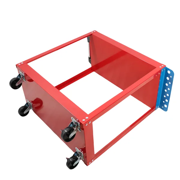 Tool Cart On Wheels, Heavy Duty Steel Utility Cart W-Lockable Wheels, 400 LBS Capacity Industrial Service Cart For Garage, Warehouse view 3