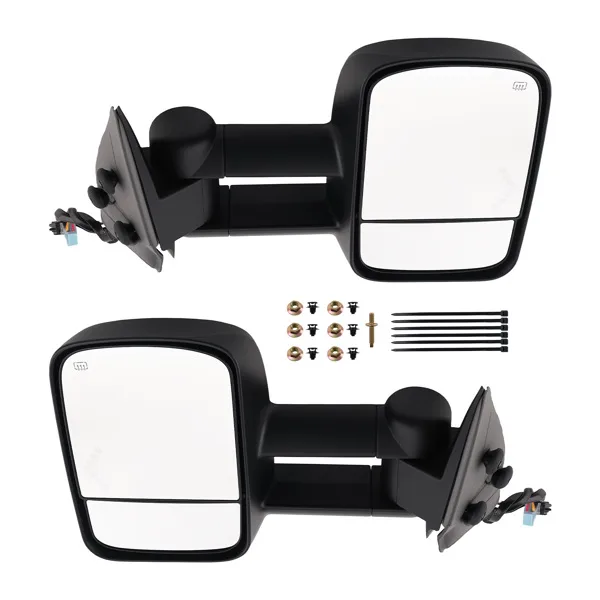 Side Mirror Fit For Chevy Silverado 3500 2003-2006 Heated Black Arrow Lamp